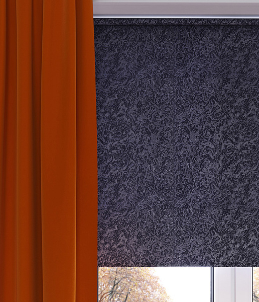 Рулонные шторы Фрост 72,5х175 темно-синий